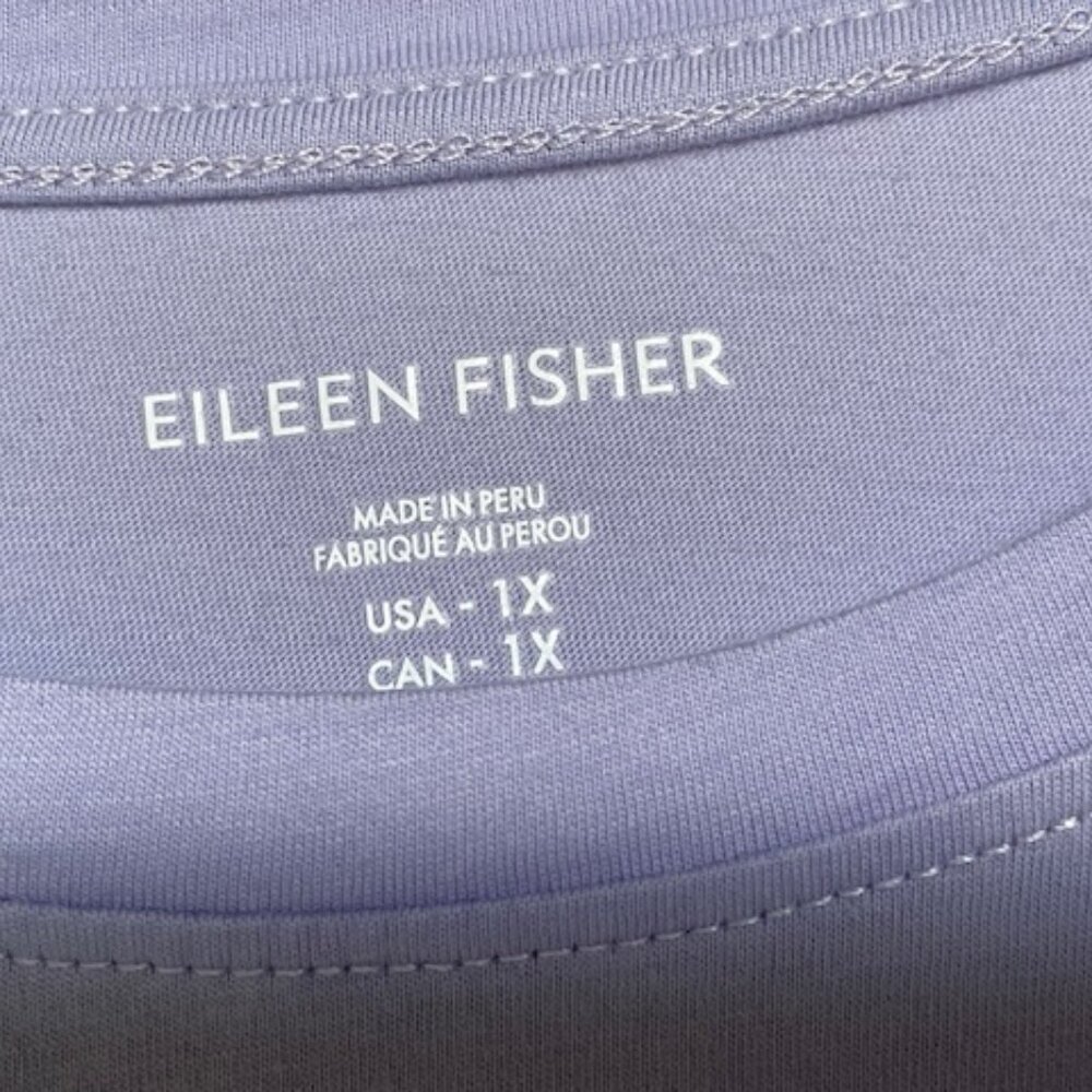 Eileen Fisher Organic Pima Cotton Jersey Long-Sleeve Tee - Picture 4 of 4